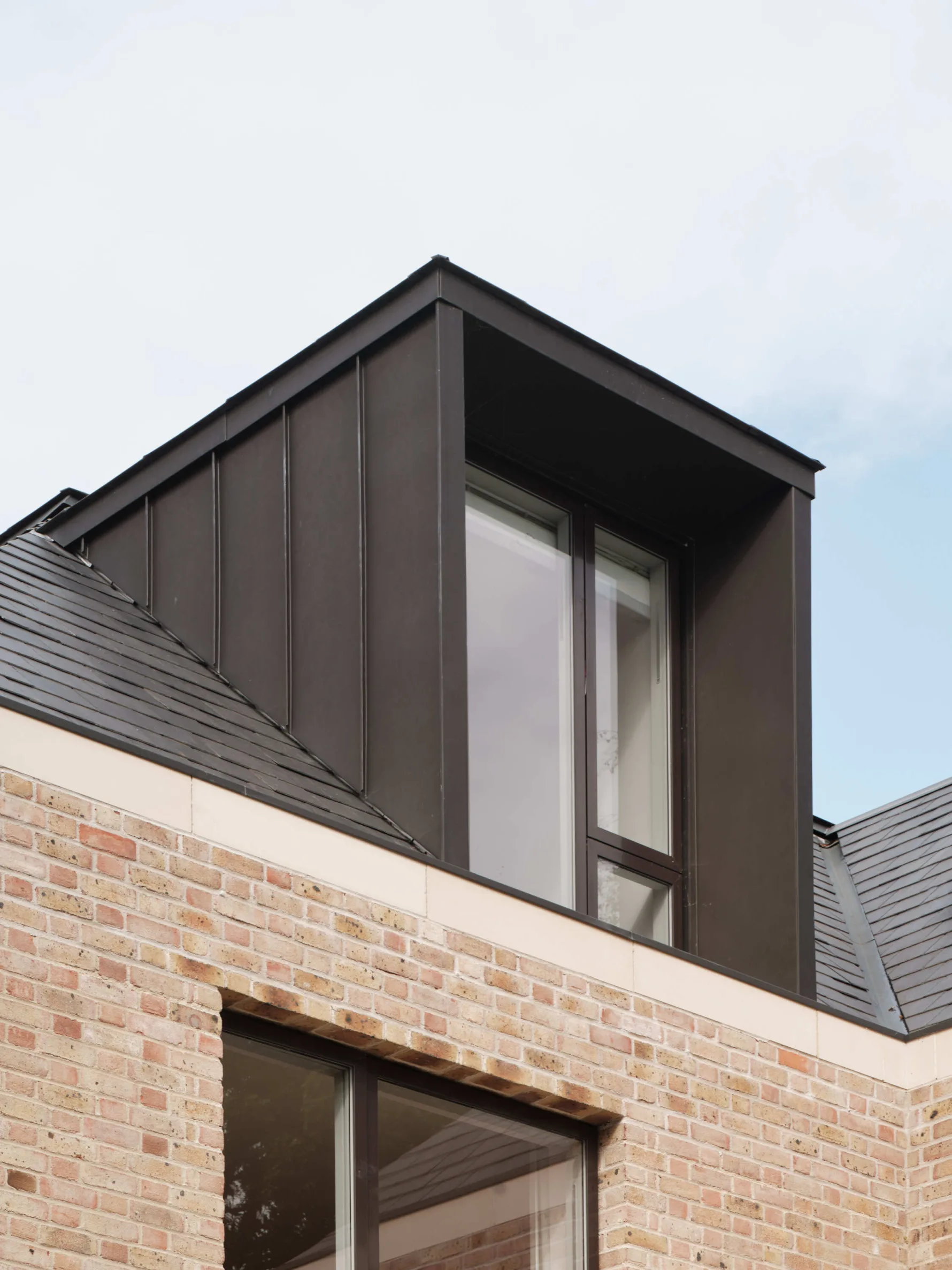 Close up of window detail of newly built house designed by Phillips Tracey Architects